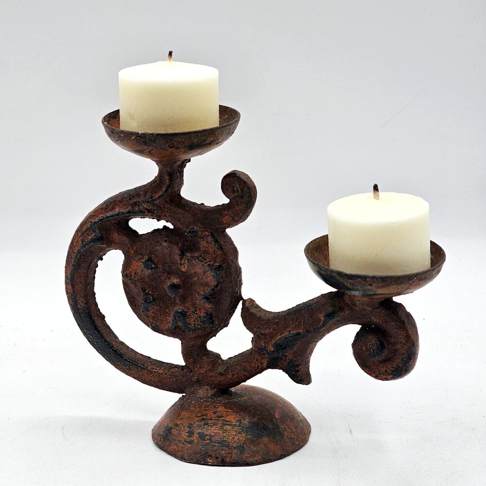 Cast Iron Wall Candle Holder Rustic Gothic Decor